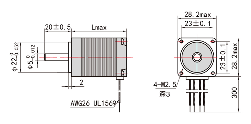 28系列步进电机NEMA11-11HS34