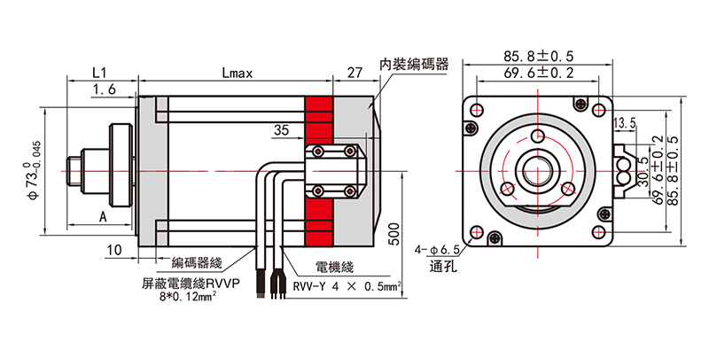 86mm外部驱动式直线步进电机-34HY76