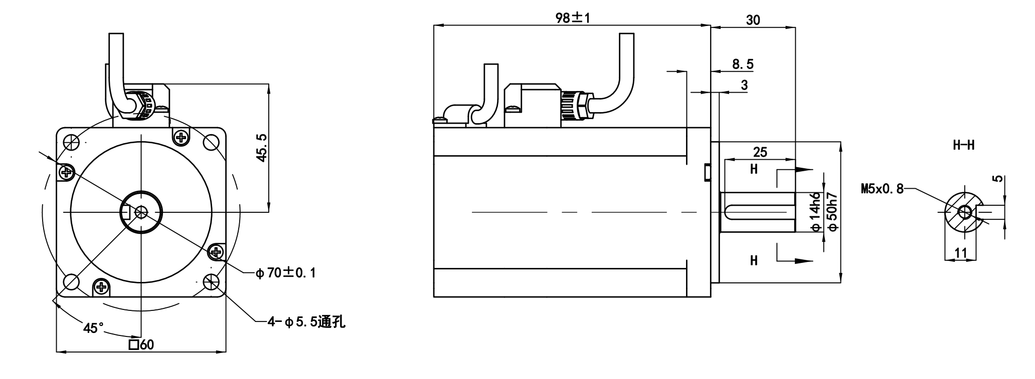 400W直流伺服48V-标准机身版本-EC60TM048400K14E